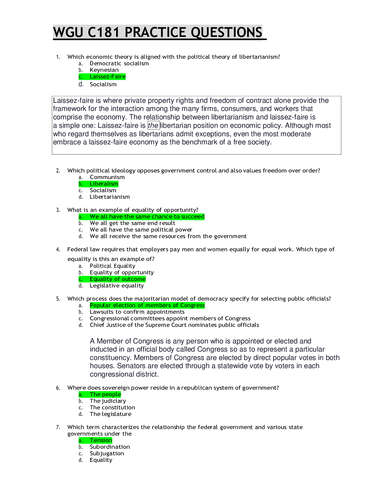 Preview of WGU C181 OBJECTIVE ASSESSMENT REVIEW QUESTIONS AND ANSWERS LATEST SOLUTION